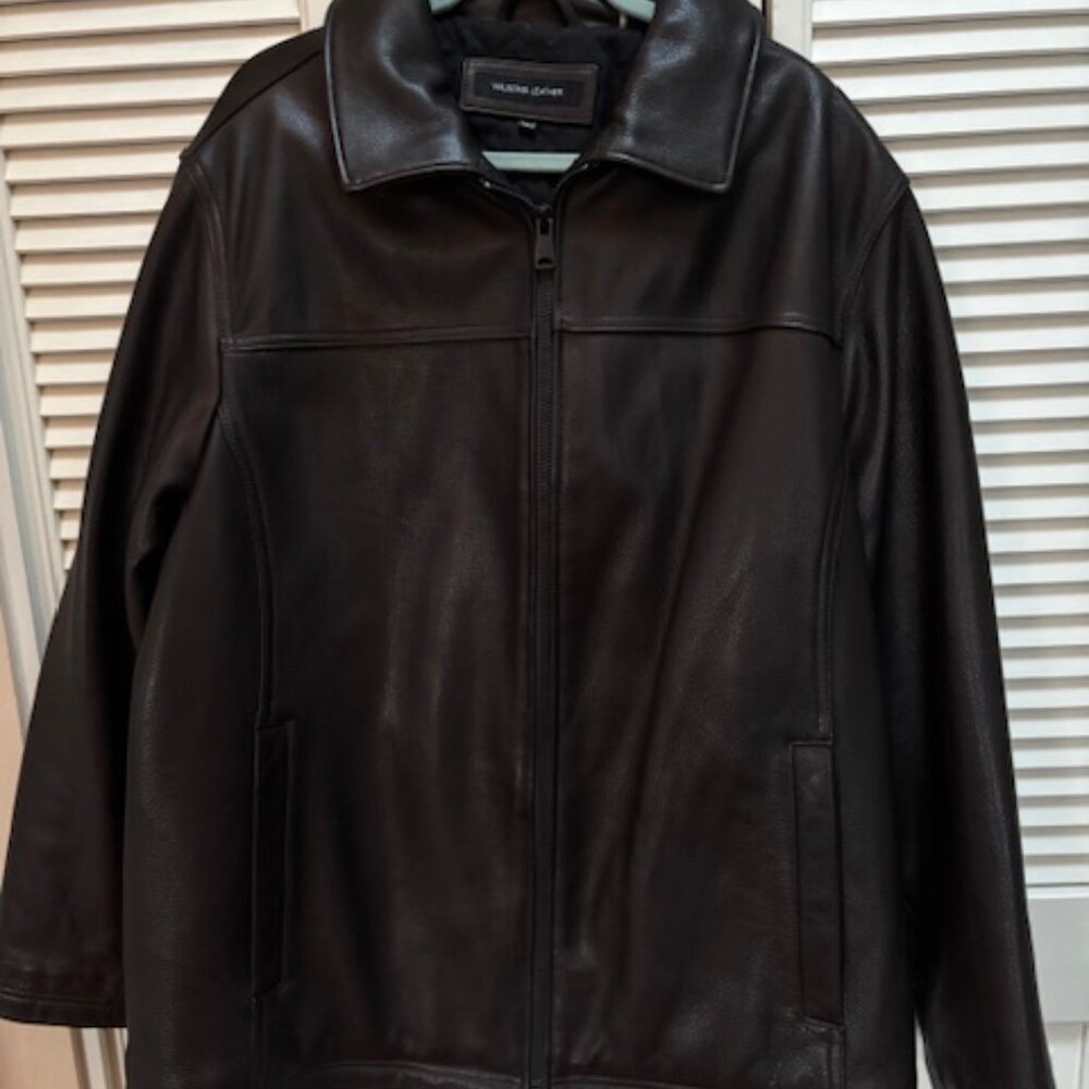 NWOT Dark Chocolate Brown Men's Wilsons Leather Jacket Size 2XLT